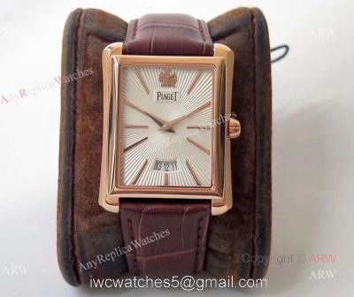 Swiss Replica Mens Piaget Emperador Rose Gold Silver Dial Automatic Watch 1