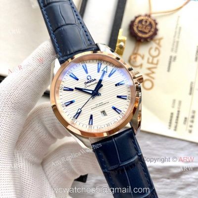Best Quality Omega Seamaster Aqua Terra Copy Watches 2-Tone Rose Gold 1