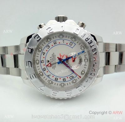 Copy Rolex Yacht-Master II Stainless Steel White Face Watch 44mm 1