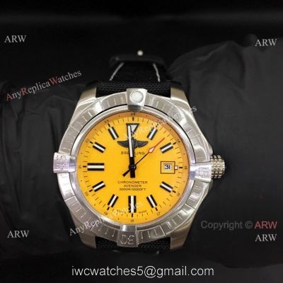 Breitling Avenger II Seawolf Watch Stianless Steel and Yellow Face 1