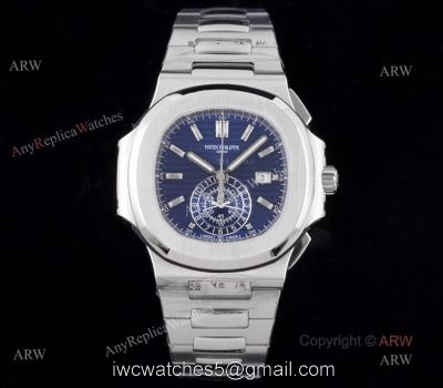 New Patek Philippe Nautilus Blue Dial Stainless Steel Case Swiss Luxury Replica Watch 1
