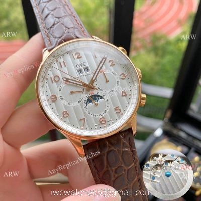 Wholesale Copy IWC Portuguese Moonphase Rose Gold Watches 1