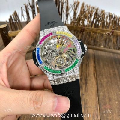 Hublot Big Bang Tourbillon Rainbow Diamond Limited Edition Copy Watch 1