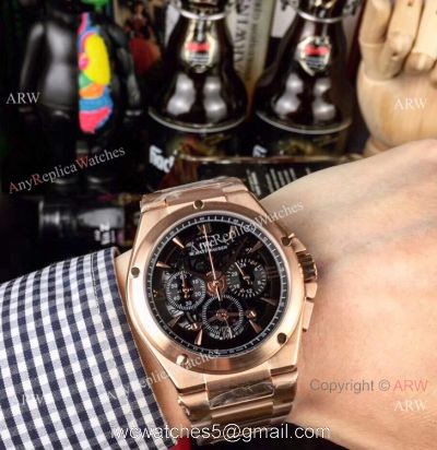 Fake IWC Aquatimer Chronograph Rose Gold Men Watches 42mm 1