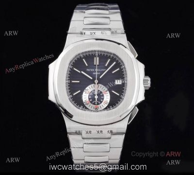 New Patek Philippe Nautilus Chronograph 5980 Mens Watch Replica Dark Blue Dial 1
