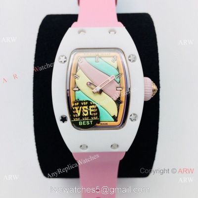 VSF Richard Mille AAA RM 07-03 Marshmallow BonBon Watch Pink Rubber Strap 1