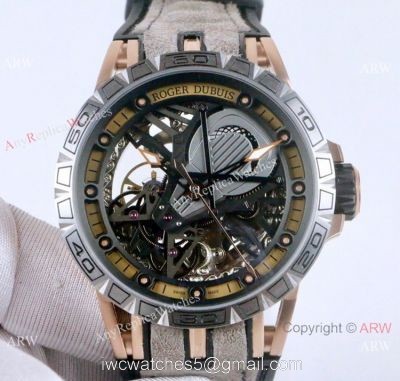 High Quality Roger Dubuis Excalibur Aventador S Rose Gold Watches 46mm 1
