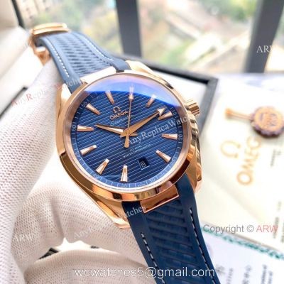 Copy Omega Seamaster Aqua Terra 150M Watches 41mm Rose Gold 1