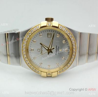 Replica Omega Constellation Two Tone Diamond Watch 38mm Men 1