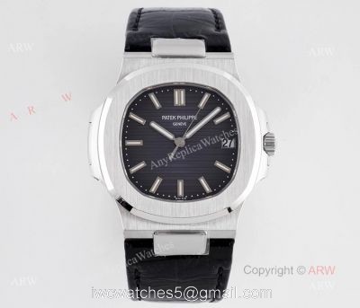 Swiss Replica Patek Philippe Nautilus Dark Blue Dial Stainless Steel Watch For Men 1
