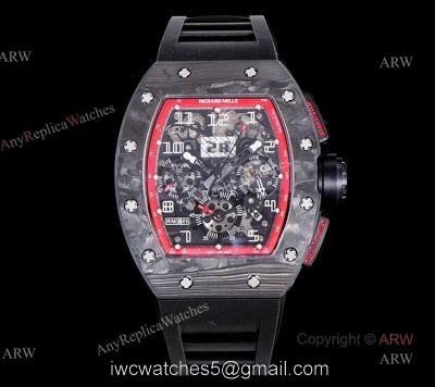 KV Factory Swiss Replica Richard Mille RM 011 Felipe Massa Black Night NTPT Carbon Watch 1