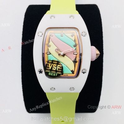 VS Factory Swiss Richard Mille RM07-03 BonBon Watch Ceramic Green Rubber Strap 1