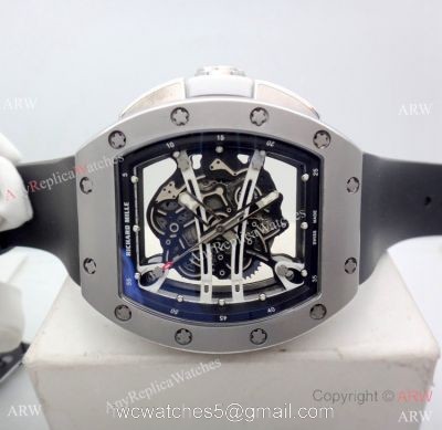 Swiss Richard Mille Rm61-01 Yohan Blake Tourbillon Watch Black Rubber Strap 1