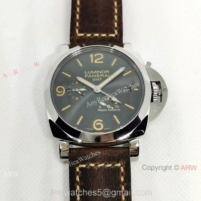 Best Copy Panerai Luminor GMT 72 Power Reserve Gray Dial Watch 44mm 1
