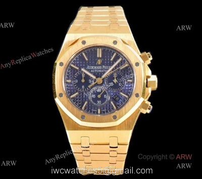 OM Factory Swiss Replica Audemars Piguet Royal Oak 26331 All Gold Chronograph Watch 1
