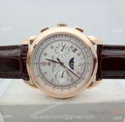 Grade 1A Replica Patek Philippe Geneve Complications Rose Gold SWISS 9100 Watch 42mm 1