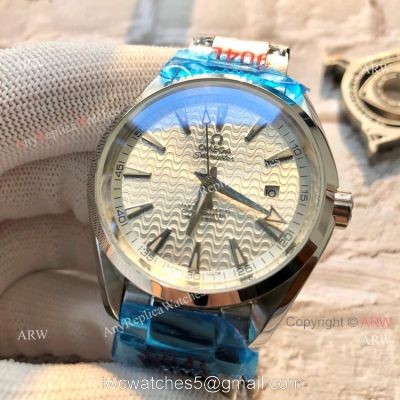 Best Replica Omega Aqua Terra 150 M Automatic Watches Stainless Steel Wave Dial 1