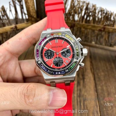 Women Audemars Piguet Royal Oak Offshore Watches Rainbow Bezel AP Watch 1