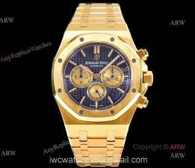 OM Factory New Upgraded Swiss Replica Audemars Piguet Royal Oak Chronograph Blue Dial Mens Watch 1
