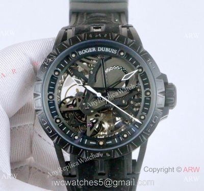 AAA Copy Roger Dubuis Excalibur Aventador S Automatic Watches Black DLC 1