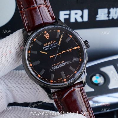 New Rolex Milgauss Black Face Replica Watch Rolex Milgauss Titan Black Dial 1