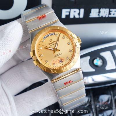 1:1 Swiss Replica Gold Omega Constellation Automatic Watch For Men 38mm 1
