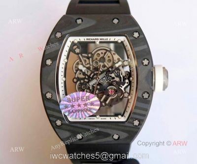 KV Factory Swiss Replica Richard Mille RM055 Carbon Fiber Skeleton Watches For Men 1