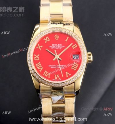 New Clone Rolex Datejust Special Edition Red Dial Watch 31MM SWISS GRADE CASE 1