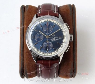 (BLS) New Breitling Knockoff Watches For Sale Replica Breitling Premier Chronograph Blue Face Watch 1