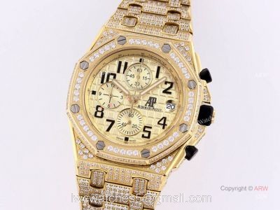 Replica Audemars Piguet Ice Royal Oak Chronograph Watch Audemars Piguet Yellow Gold 1