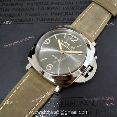 Luminor Panerai Gray Dial Gray Leather Strap Replica Watch P.3000 1