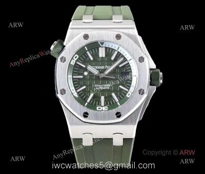 New JF Factory Audemars Piguet Royal Oak Offshore Diver 15710 Green Dial Watch Replica 1