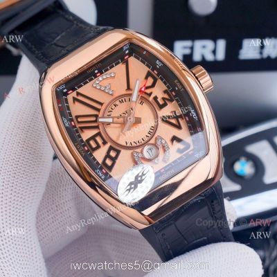 Best Replica Franck Muller Vanguard Yachting v45 Watches Rose Gold Dial 1