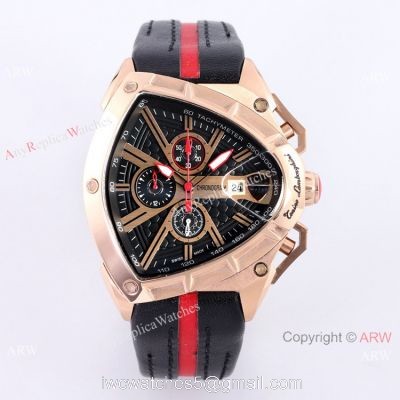 New Copy Lamborghini Spyder 9004 Rose Gold Chrono Watch 1