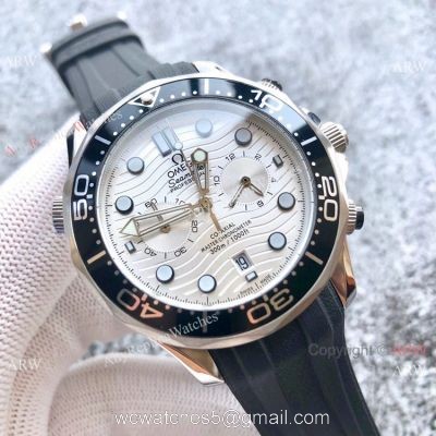 Best Quality Omega Seamaster 300m Chronograph Watches Ss White Dial 1