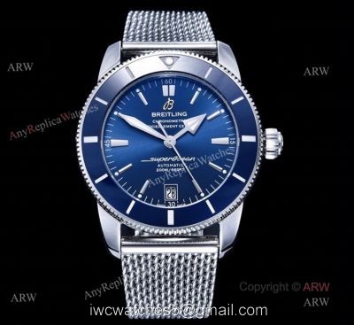 (GF) Asia 2824 Breitling Superocean ii 42 Blue Dial Swiss Replica Watches 1