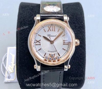 Replica Ladies Chopard Happy Sport 7 Floating Diamonds Watch Swiss Made 1