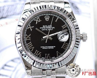 NEW UPGRADED Copy Rolex Jubilee Datejust 2 Watches SS Black Roman Face 1