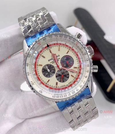 Replica Breitling Navitimer B01 TWA Stainless Steel Cream Dial Watch -2020 New 1