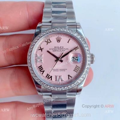 EW Factory Swiss 3235 Mens Datejust Rolex For Sale Replica Rolex Datejust 36mm Pink Dial Watch 1