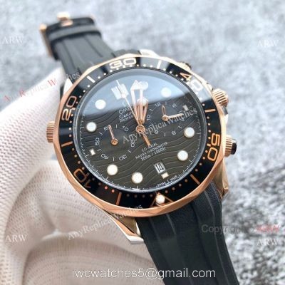 Omega Seamaster 300M Chronograph 2-Tone Rose Gold Omega Clone Watch 1