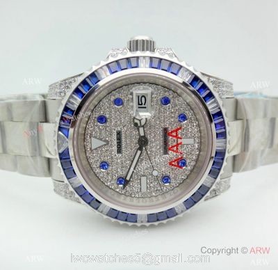 Best Replica Rolex Submariner Stainless Steel Iced Out Diamond Watch 40MM 1