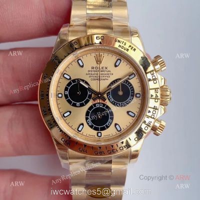 New Gold Rolex Daytona Swiss Watch Noob Factory Rolex Replica Watches 1