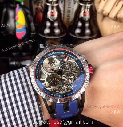 Roger Dubuis Excalibur Spider Black Plated Titanium Case Replica Watch 1