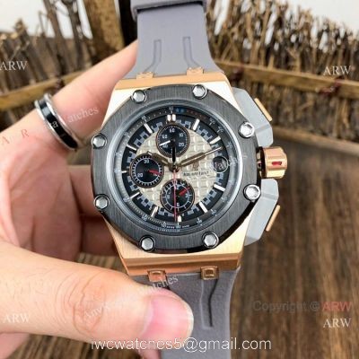Copy Audemars Piguet Michael Schumacher Rose Gold Black Bezel Watches 1