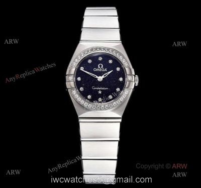 GF Factory Omega Constellation Quartz 25mm Swiss Made Copy Watch With Aventurine Dial 1