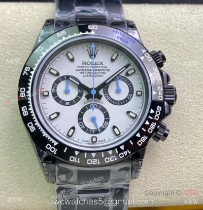 New! Swiss Grade Rolex Blaken Daytona 904L Black Steel A7750 Watch 40mm 1