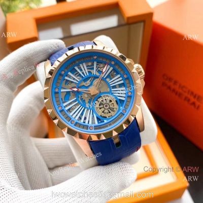 Roger Dubuis Excalibur Rose Gold Tourbillon Extra Large Face Mens Watches 1