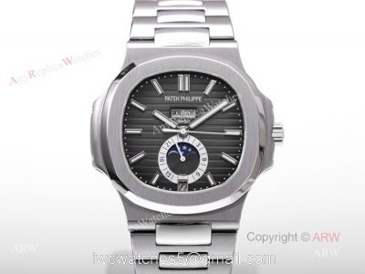 V9 Factory Replica Patek Philippe AAA Nautilus 5726 Gray Dial Moon Phase Watch 1