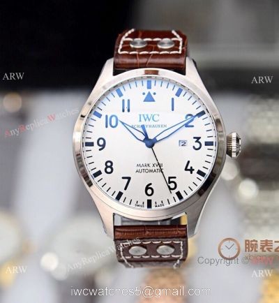 Best IWC Mark XVIII Replica Watches White Face Automatic 1